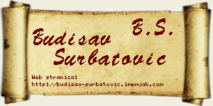 Budisav Šurbatović vizit kartica
